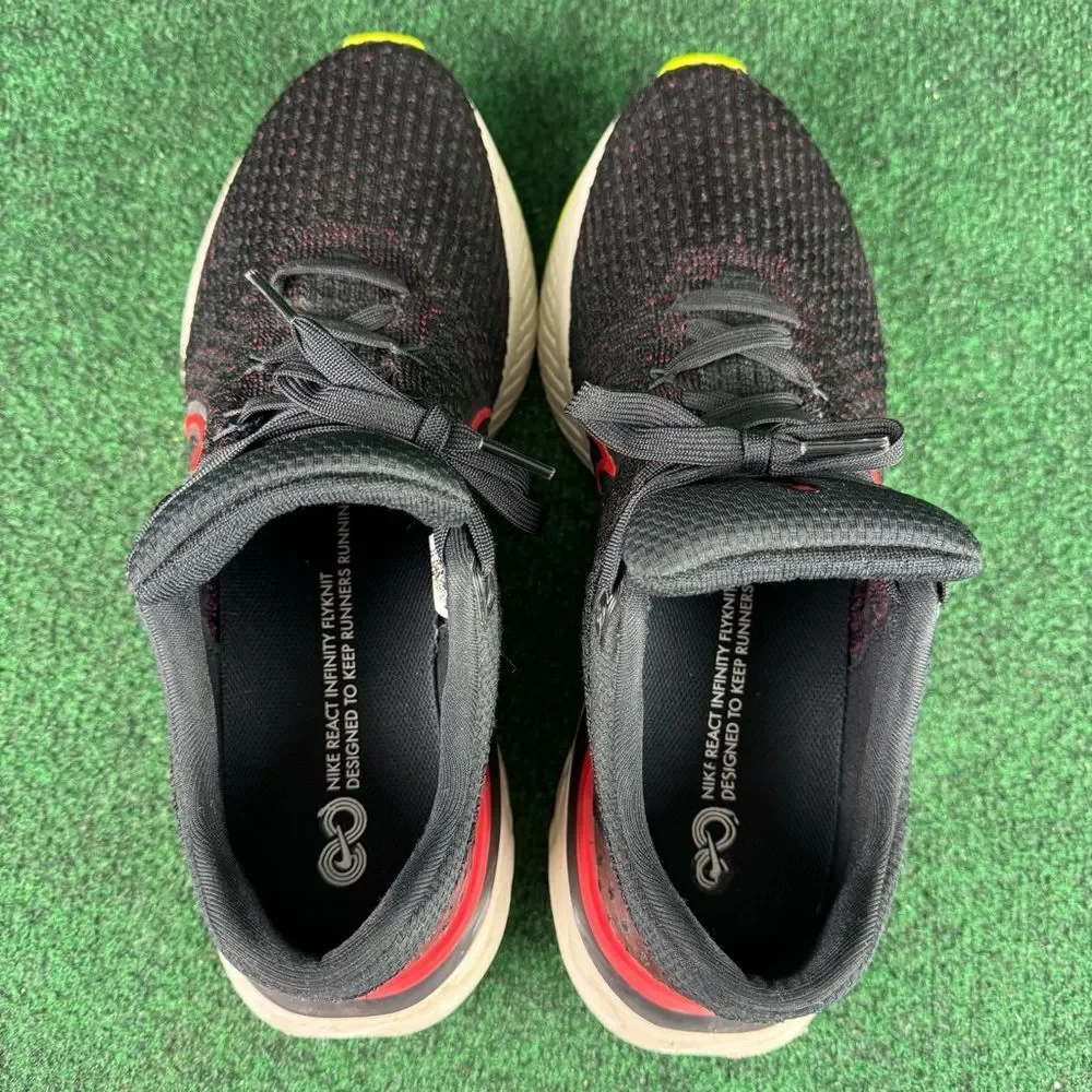 Nike Mens React Infinity Run FK 3 DH5392-007 Black Running Shoes Sneakers Sz 12